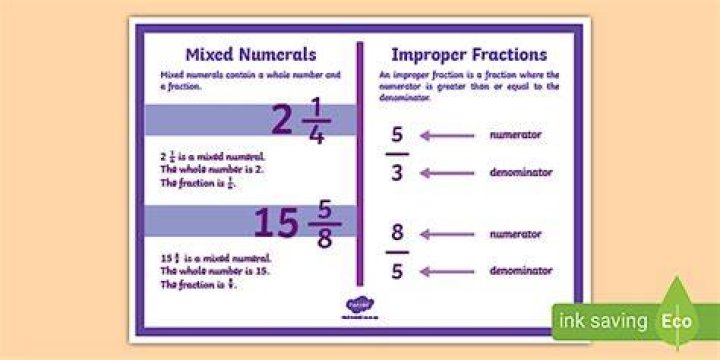 mixed number fractions