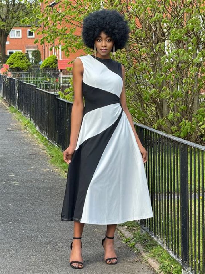 monochrome dress