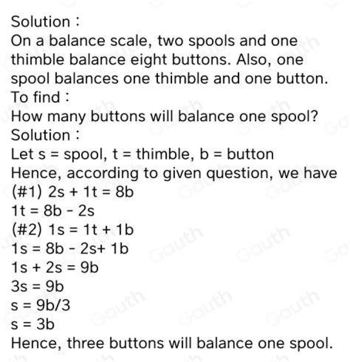 On A Balance Scale Two Spools