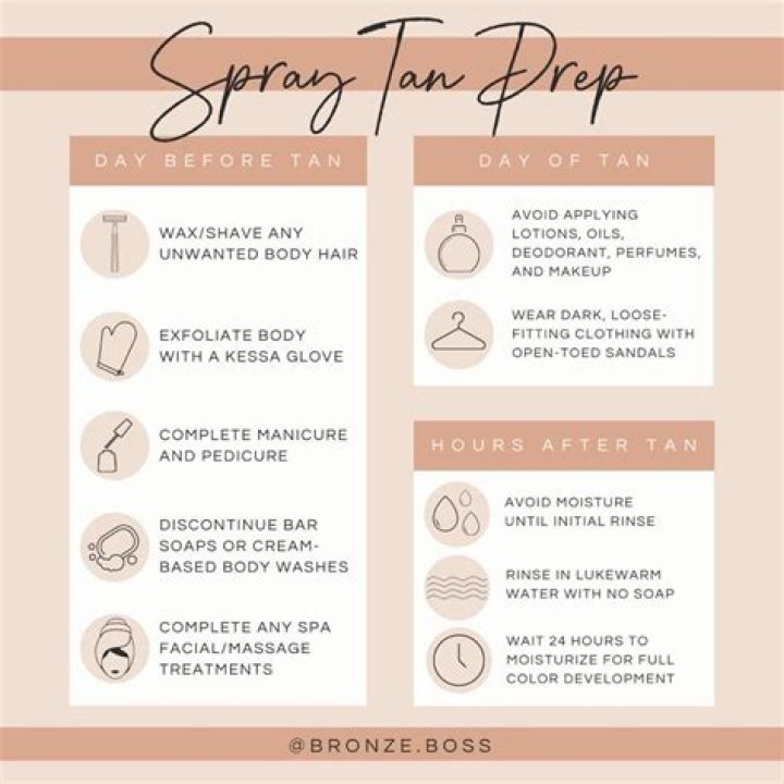 spray tan prep